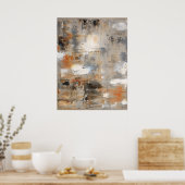Poster d'art Abstrait neutre 'curieux' Imprimer (Cuisine)