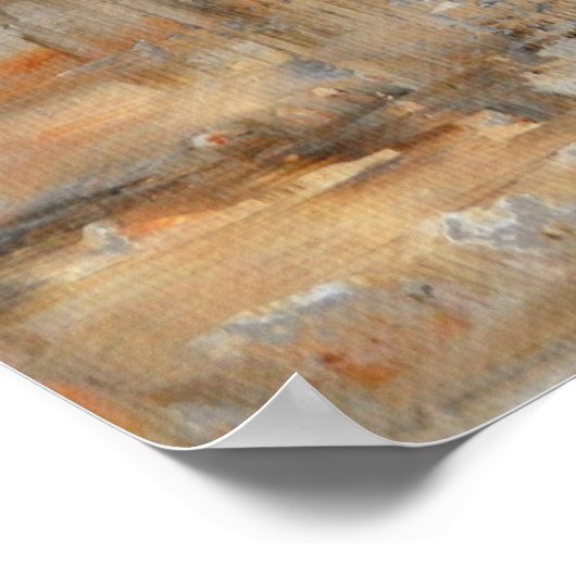 Poster d'art Abstrait neutre 'curieux' Imprimer (Coin)