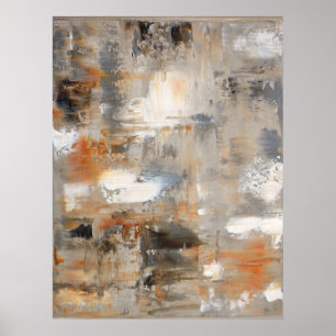 Poster d'art Abstrait neutre 'curieux' Imprimer
