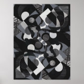 Poster d'art Abstrait, noir et blanc Impression mo (Devant)