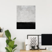 Poster d'art Abstrait noir et blanc "Niveaux" Impr (Bureau à domicile)
