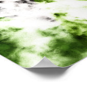 Poster d'art abstrait noir et vert fumée (Coin)