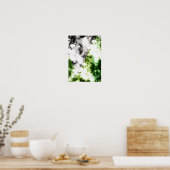 Poster d'art abstrait noir et vert fumée (Cuisine)
