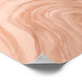 Poster d'art Abstrait Peach Agate II Watercolor (Coin)