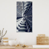 Poster d'art Abstrait Plaque d'argent Quatre (Cuisine)