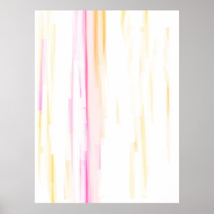 Poster d'art Abstrait rose et orange