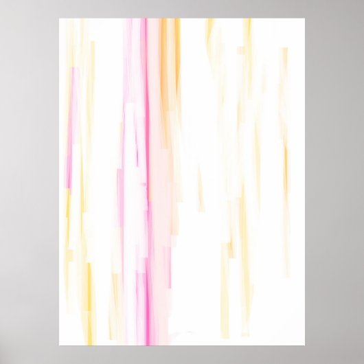 Poster d'art Abstrait rose et orange (Devant)