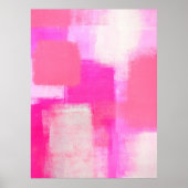 Poster d'art Abstrait rose 'Sensibilisation' Impri (Devant)