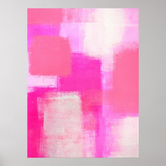 Poster d'art Abstrait rose 'Sensibilisation' Impri (Devant)