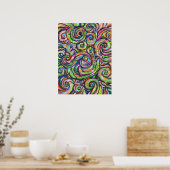 Poster d'art Abstrait tourbillonnant (Cuisine)