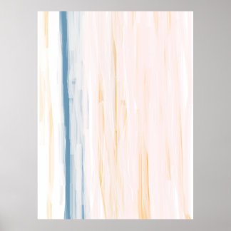 Poster d'art Abstrait turquoise et orange