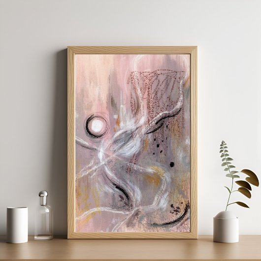Poster d'art abstrait violet moderne