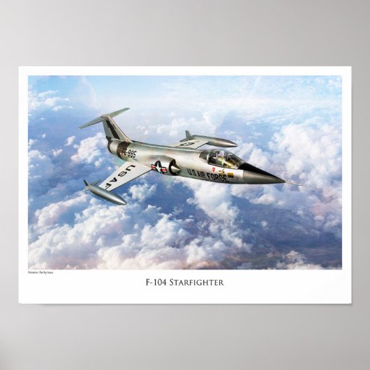 Poster d'art aéronautique "F-104 Starfighter" (Devant)