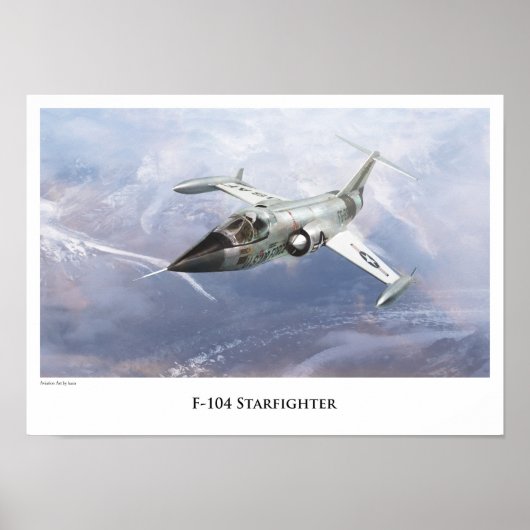 Poster d'art aéronautique "F-104 Starfighter" (Devant)