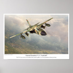 Poster d'art aéronautique " F-111 Aardvark"