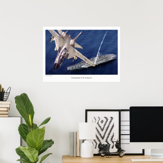 Poster d'art aéronautique "F-14 Tomcat" (Bureau à domicile)