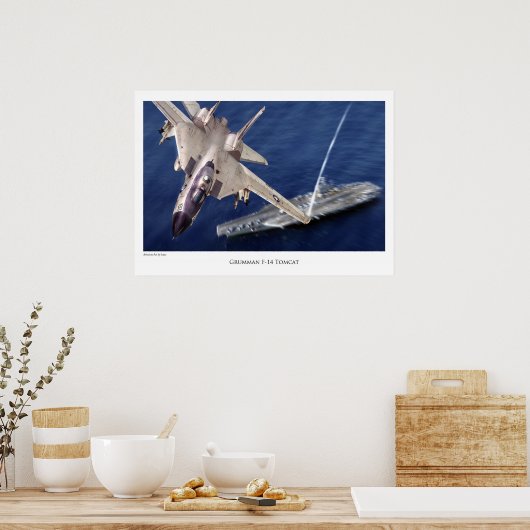 Poster d'art aéronautique "F-14 Tomcat" (Cuisine)