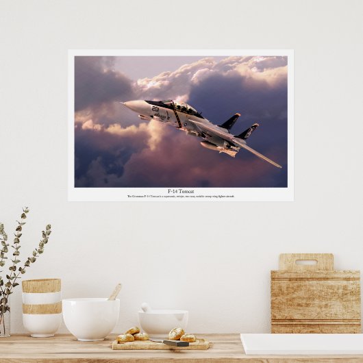 Poster d'art aéronautique "F-14 Tomcat" (Cuisine)