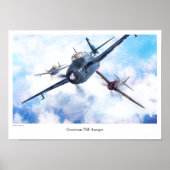 Poster d'art aéronautique "Grumman TBF Avenger" (Devant)