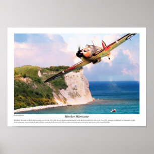 Poster d'art aéronautique "Hawker Hurricane"
