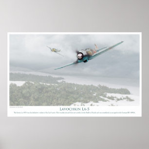Poster d'art aéronautique Lavochkin La-5