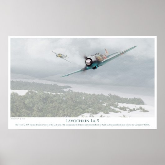 Poster d'art aéronautique Lavochkin La-5 (Devant)