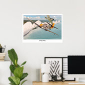 Poster d'art aéronautique "Messerschmitt Bf 109" (Bureau à domicile)