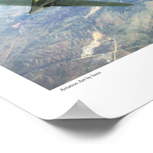 Poster d'art aéronautique "Mitsubishi A6M Zero" (Coin)