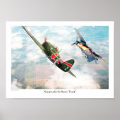Poster d'art aéronautique "Nakajima Ki-84疾 風 "Fran (Devant)