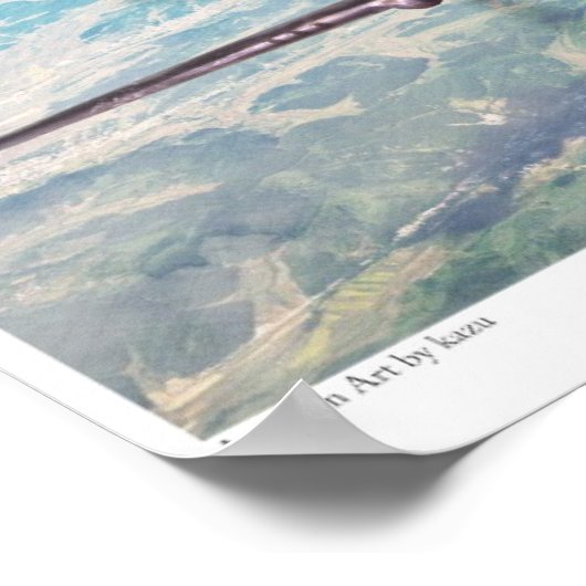 Poster d'art aéronautique "P-40 Warhawk" (Coin)