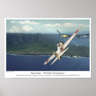Poster d'art aéronautique "Samurai Saburo Sakai"