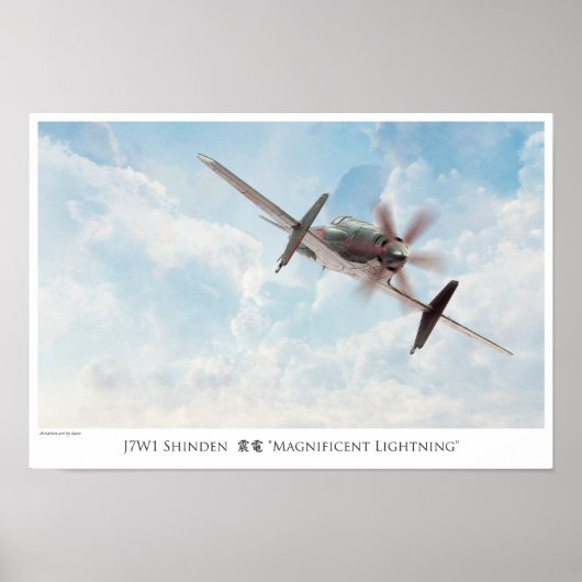 Poster d'art aéronautique "SHINDEN" (Devant)