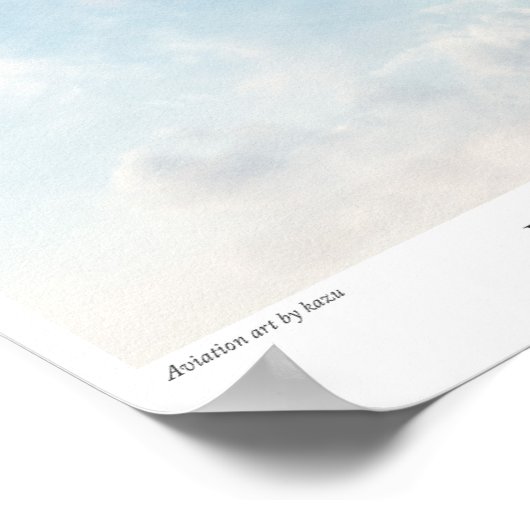 Poster d'art aéronautique "SHINDEN" (Coin)