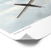 Poster d'art aéronautique SHINDEN attaché à un mot (Coin)