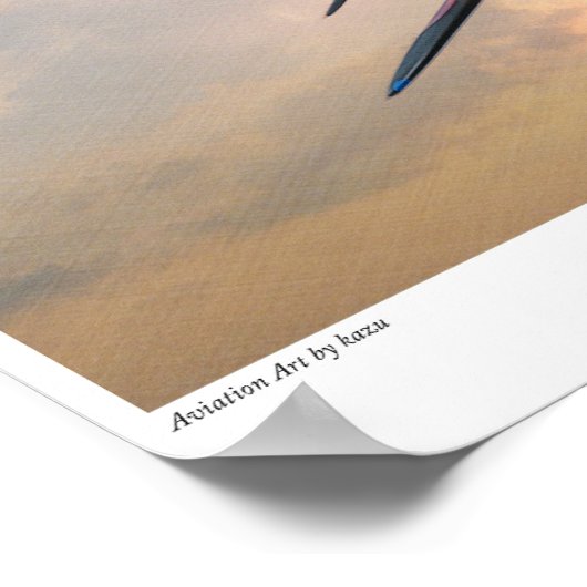 Poster d'art aéronautique "ZERO FIGHTER" (Coin)