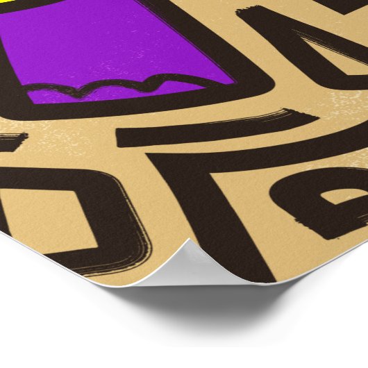 Poster d'Art Africain de la Faune (Coin)