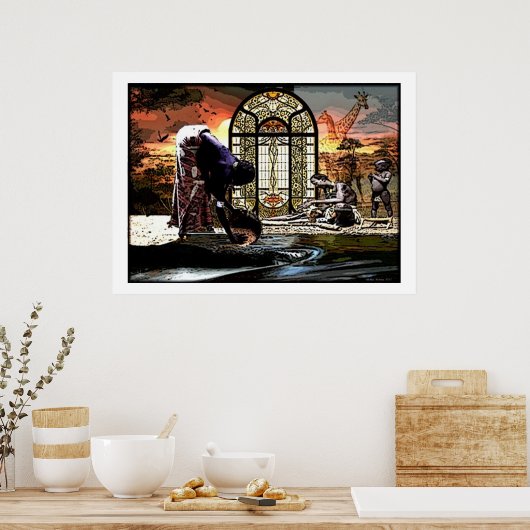 Poster d'art afrocentrique (Cuisine)