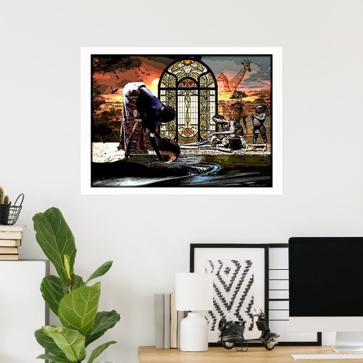 Poster d'art afrocentrique (Bureau à domicile)