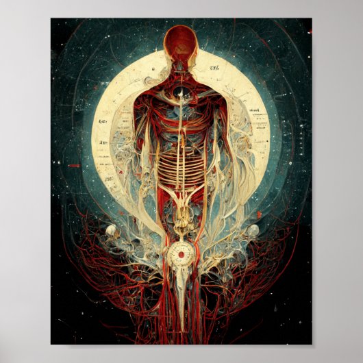 Poster d'art Alien Anatomie 2 Science Fiction (Devant)