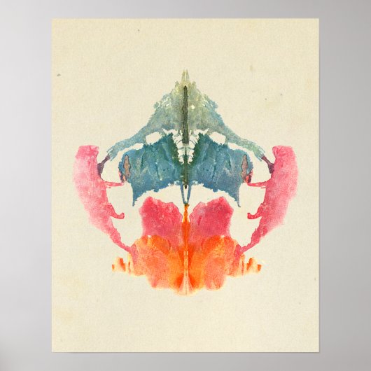 Poster d'art amusant Rorschach Inkblot Test (Devant)