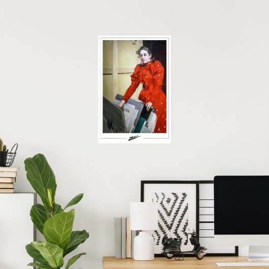 Poster d'art Anders Zorn Zedign #363 (Bureau à domicile)