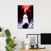 Poster d'art ange ou diable (Bureau à domicile)