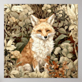 Poster d'art animal de la forêt Fox (Devant)