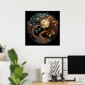 Poster d'art Arbre de Vie AI (Bureau à domicile)