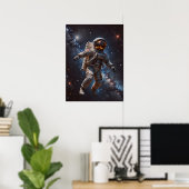 Poster d'art astronaute (Bureau à domicile)