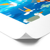 Poster d'art : Baignade, Voile & Snorkeling, Mento (Coin)