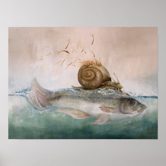 Poster d'Art BaumSchneckenFisch (Devant)