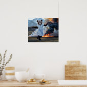 Poster d'art "Bear Fire" Imprimer Katty Pulsar (Cuisine)