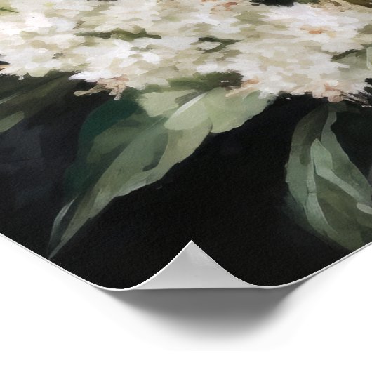 Poster d'art blanc Astilbe Fleurs (Coin)