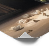 Poster d'art blanc péruvien Lily Flowers (Coin)